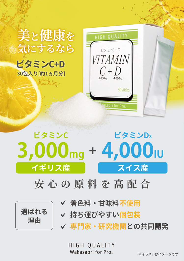 Wakasapri for Pro.ビタミンC＋ビタミンD